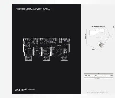 Floor plan, 3 Bed