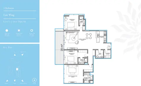 Floor plan, 3 Bed