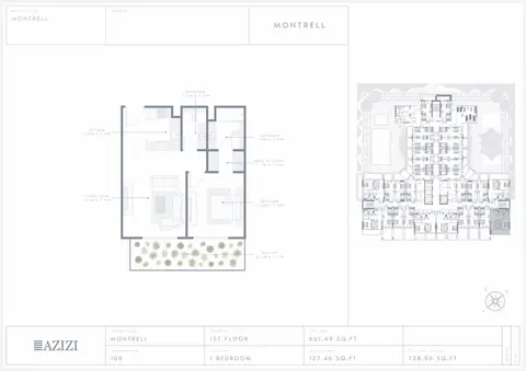 Floor plan, 1 Bed