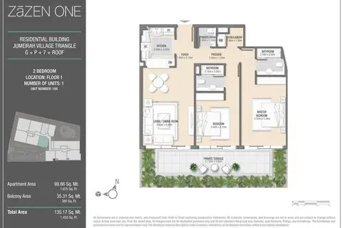 Floor plan, 2 Bed