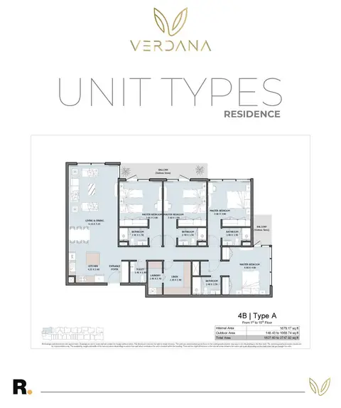 Floor plan, 4 Bed
