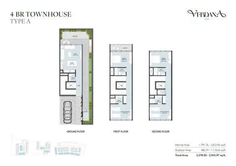 Floor plan, 4 Bed