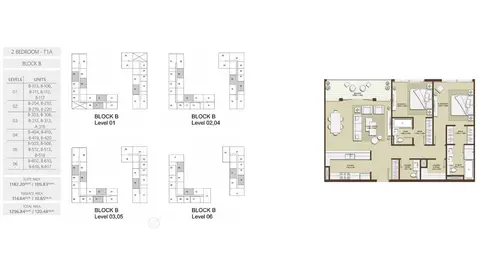 Floor plan, 2 Bed
