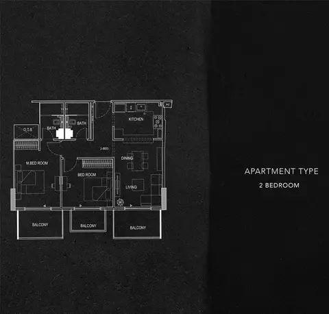 Floor plan, 2 Bed