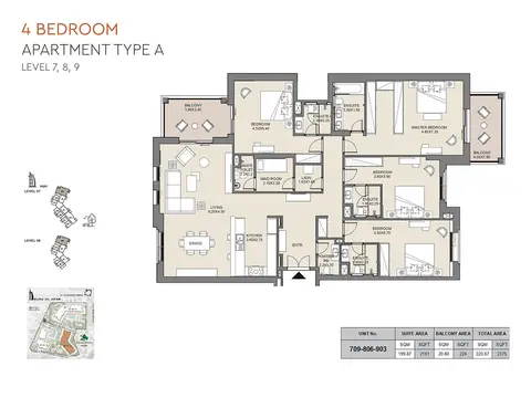 Floor plan, 4 Bed