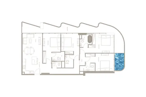 Floor plan, 4 Bed