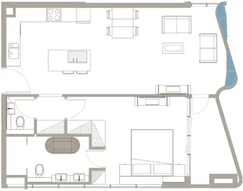 Floor plan, 1 Bed