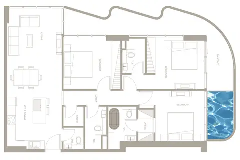 Floor plan, 3 Bed