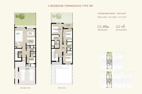 Floor plan, 3 Bed