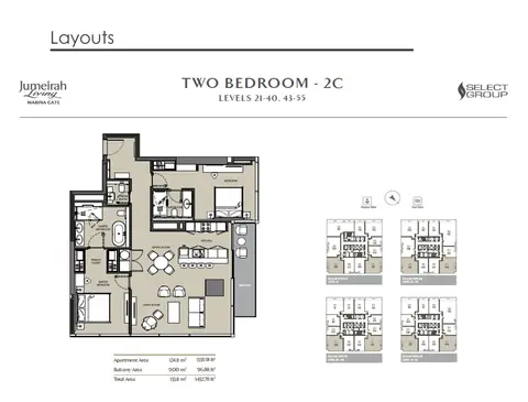 Floor plan, 2 Bed