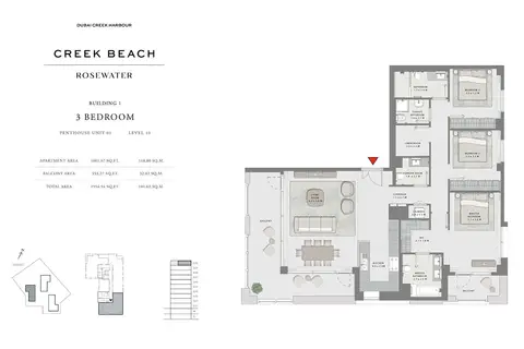 Floor plan, 3 Bed