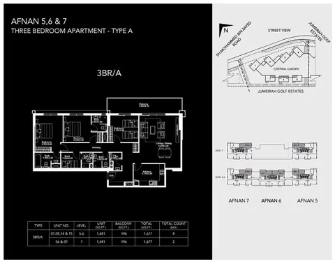 Floor plan, 3 Bed