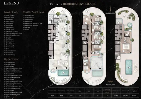 Floor plan, 7 Bed