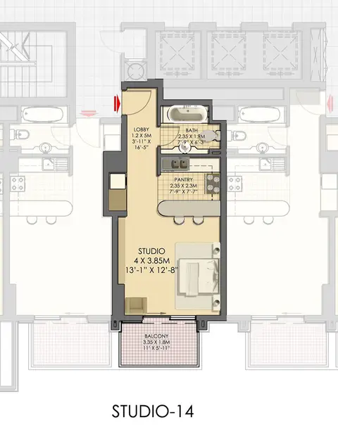Floor plan, Studio