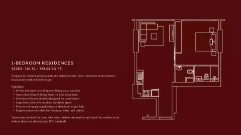 Floor plan, 1 Bed