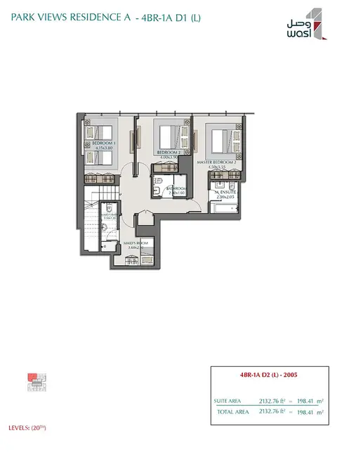 Floor plan, 4 Bed