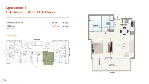 Floor plan, 1 Bed