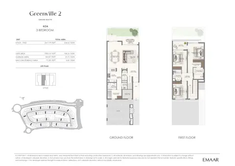Floor plan, 3 Bed