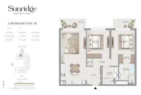 Floor plan, 2 Bed