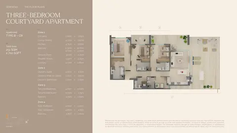 Floor plan, 3 Bed