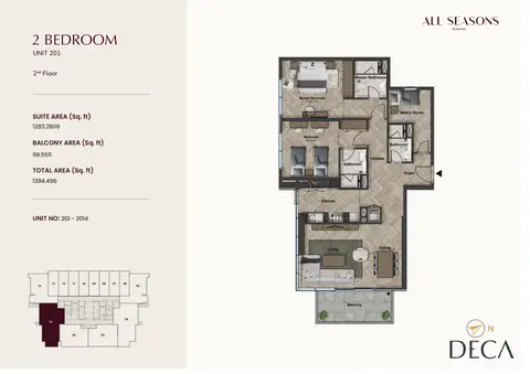 Floor plan, 2 Bed