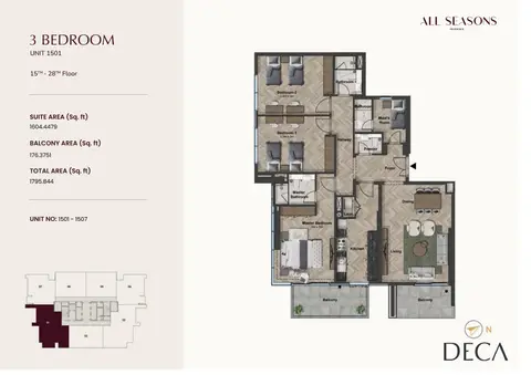 Floor plan, 3 Bed
