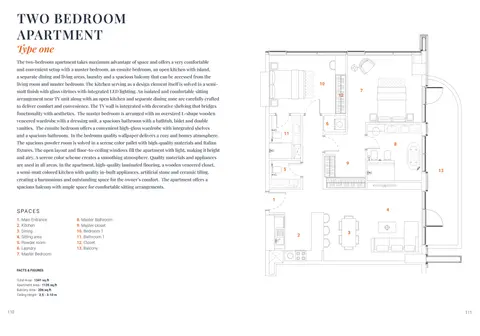 Floor plan, 2 Bed