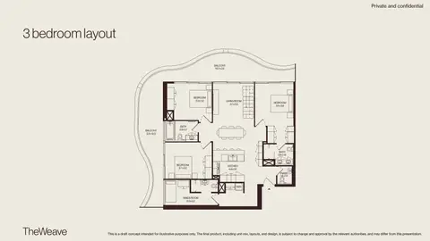 Floor plan, 3 Bed