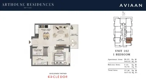 Floor plan, 1 Bed