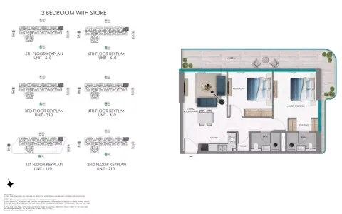Floor plan, 2 Bed