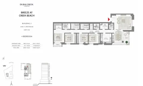 Floor plan, 4 Bed