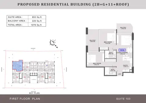 Floor plan, 2 Bed