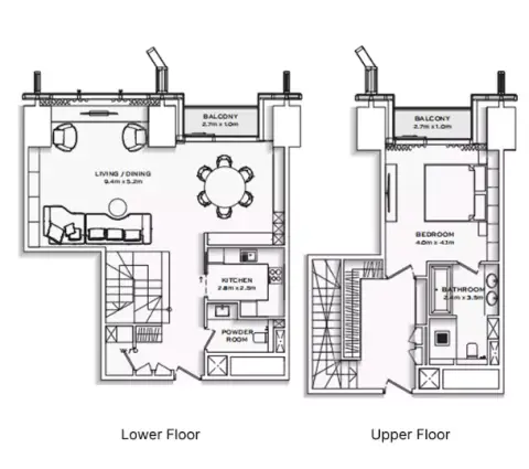 Floor plan, 1 Bed