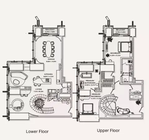 Floor plan, 2 Bed