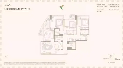 Floor plan, 3 Bed