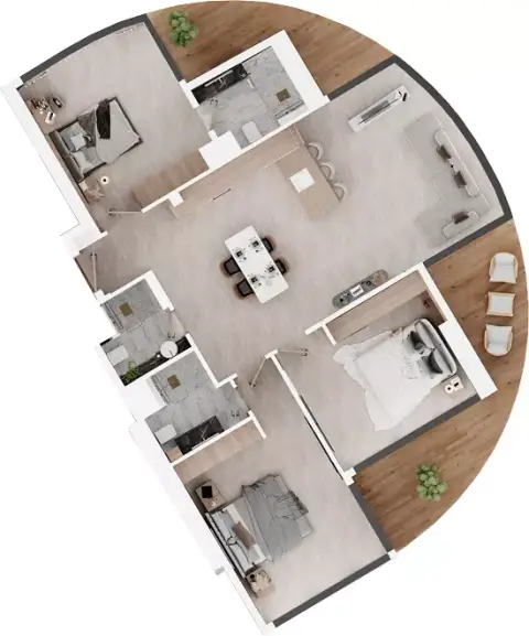 Floor plan, 3 Bed