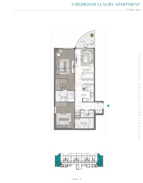 Floor plan, 2 Bed