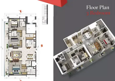 Tonino Lamborghini Phase 2 floor plan, 3 Bed, 1,511 sq ft