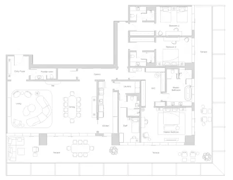 Floor plan, 3 Bed