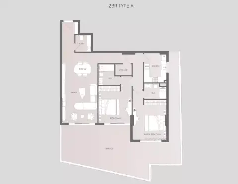 Floor plan, 2 Bed