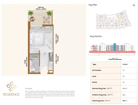 Floor plan, Studio