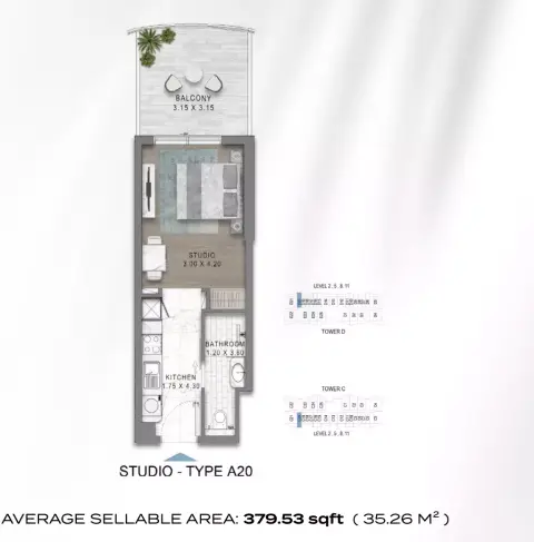 Floor plan, Studio