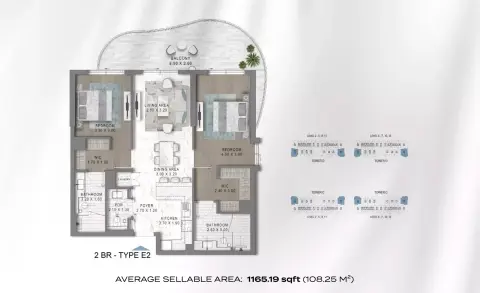 Floor plan, 2 Bed