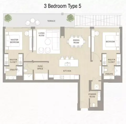 Floor plan, 3 Bed