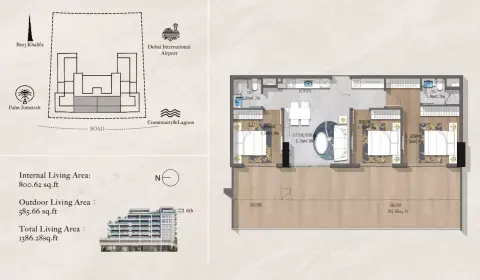 Floor plan, 3 Bed