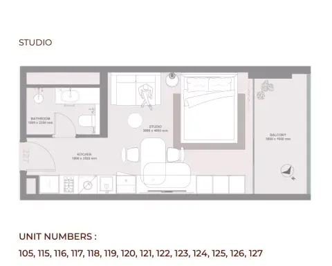 Floor plan, Studio