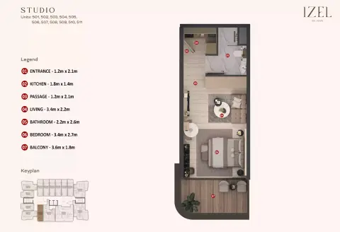 Floor plan, Studio
