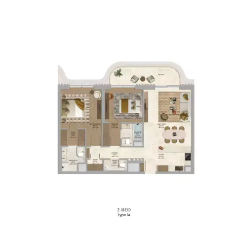 Floor plan, 2 Bed