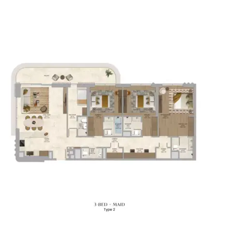 Floor plan, 3 Bed