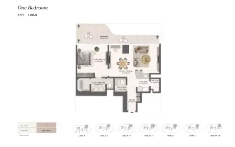 Floor plan, 1 Bed